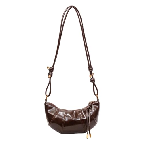 Avejjbaey Damen-Umhängetasche, einfache Knödel, stilvolle Schultertasche, Pendeln, PU-Leder, Kuriertasche für den täglichen Gebrauch, modische Schultern, Pendeln, einfach, coffee, One Size Avejjbaey Damen-Umhängetasche, einfache Knödel, stilvolle Schultertasche, Pendeln, PU-Leder, Kuriertasche für den täglichen Gebrauch, modische Schultern, Pendeln, einfach, coffee, One Size von Avejjbaey