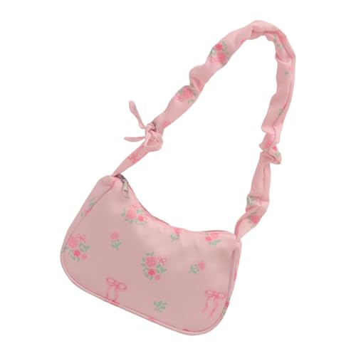 Avejjbaey Damen-Unterarmtasche, große Kapazität, Umhängetasche, modisch, Pendeln, Blumendruck, Handtasche, plissiert, Achselhöhle, große Kapazität, Schulter für Damen, einfache Achsel-Handtasche von Avejjbaey