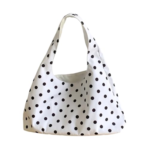 Avejjbaey Damen gepunktete Schultertasche, großes Fassungsvermögen, Pendlertasche, stilvolle Achselhöhle, Wäsche, Einkaufen, Lebensmittel, stilvolle Schultertasche, Pendeln, große Kapazität von Avejjbaey