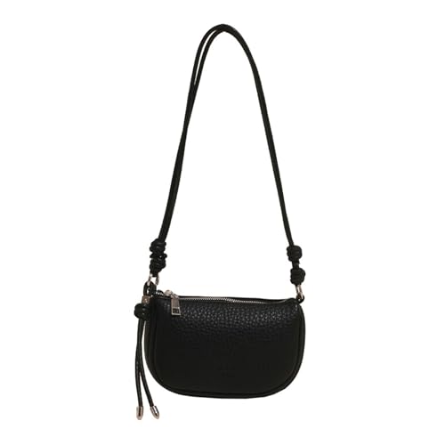 Avejjbaey Einfarbige Umhängetasche für Damen, Münzgeldbörse, stilvolle Kuriertasche, PU-Leder, trendig, für den täglichen Gebrauch, trendige Umhängetasche, PU-Leder, Pendeln, Schwarz , One Size Avejjbaey Einfarbige Umhängetasche für Damen, Münzgeldbörse, stilvolle Kuriertasche, PU-Leder, trendig, für den täglichen Gebrauch, trendige Umhängetasche, PU-Leder, Pendeln, Schwarz , One Size von Avejjbaey