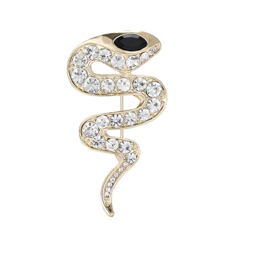 Avejjbaey Elegante Schlangenbrosche mit Strasssteinen und Anstecknadel, Schmuck für modebewusste Menschen, die einzigartige Avejjbaey Elegante Schlangenbrosche mit Strasssteinen und Anstecknadel, Schmuck für modebewusste Menschen, die einzigartige von Avejjbaey