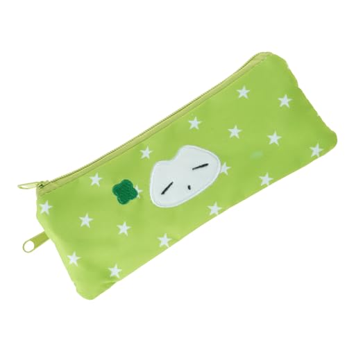 Avejjbaey Federmäppchen mit Sternendruck, 2 Fächer, leicht, Stiftebeutel, große Kapazität, Federmäppchen, Reise-Make-up-Tasche für Mädchen, Frauen, Kinder, Stifteetui mit Stern, grün Avejjbaey Federmäppchen mit Sternendruck, 2 Fächer, leicht, Stiftebeutel, große Kapazität, Federmäppchen, Reise-Make-up-Tasche für Mädchen, Frauen, Kinder, Stifteetui mit Stern, grün von Avejjbaey