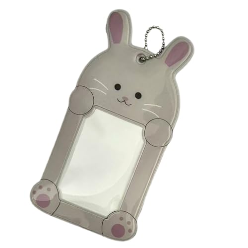 Avejjbaey Fotokarten-Hülle in Tierform mit Kette, wasserabweisend, 7,6 cm, Fotokarten-Hülle, Fotokartenschutz, Tier-Karten-Brieftasche, C von Avejjbaey