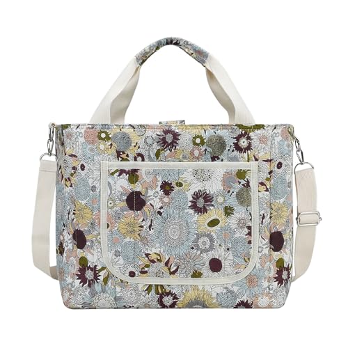 Avejjbaey Handtasche für Mütter, mehrere Fächer, Damen-Umhängetasche, spritzwassergeschützt, große Kapazität, weiche Wickeltasche mit Blumenmuster, sonnenblume Avejjbaey Handtasche für Mütter, mehrere Fächer, Damen-Umhängetasche, spritzwassergeschützt, große Kapazität, weiche Wickeltasche mit Blumenmuster, sonnenblume von Avejjbaey