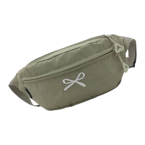 Avejjbaey Kompakte Umhängetasche mit Schleifen, verstellbarer Schultergurt, leichtes Design für Freizeit, Outdoor, Reisen, unverzichtbar, mehrfarbig, Crossbody-Tasche, grün, One Size von Avejjbaey