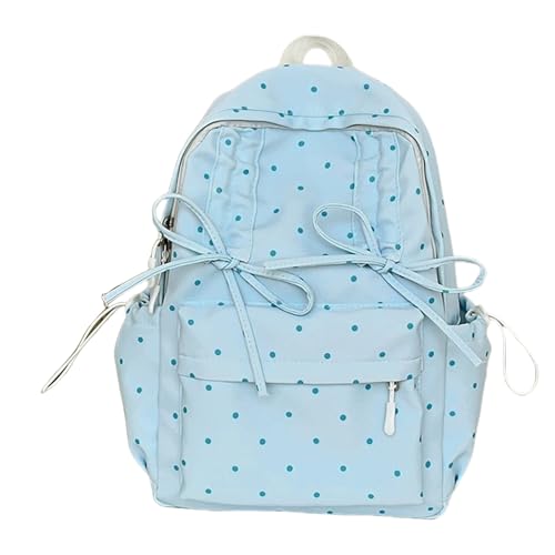Avejjbaey Praktischer Laptop-Rucksack für Damen und Herren, Schultasche, lässiger Tagesrucksack mit mehreren Fächern und verstärktem Griff, Schulrucksäcke, blau, One Size Avejjbaey Praktischer Laptop-Rucksack für Damen und Herren, Schultasche, lässiger Tagesrucksack mit mehreren Fächern und verstärktem Griff, Schulrucksäcke, blau, One Size von Avejjbaey