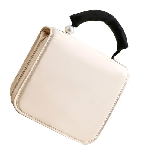 Avejjbaey Reise-Kulturbeutel mit Perlengriff für Damen, große Kapazität, tragbare Make-up-Tasche, Kosmetik-Organizer, Koffer mit von Avejjbaey