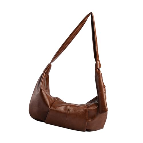 Avejjbaey Retro-Umhängetasche für Damen, trendig, Knödel, Umhängetasche, einfaches Pendeln, große Kapazität, Kuriertasche, große Kapazität, Schulter, Studenten, Schule, braun, One Size Avejjbaey Retro-Umhängetasche für Damen, trendig, Knödel, Umhängetasche, einfaches Pendeln, große Kapazität, Kuriertasche, große Kapazität, Schulter, Studenten, Schule, braun, One Size von Avejjbaey