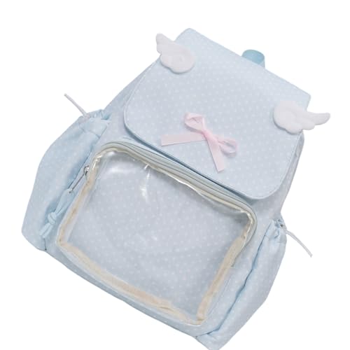 Avejjbaey Rucksäcke Für Schulanime Cosplay Clear Pins Display Rucksacks Daypack Girl Ästhetischer Itabag Rucksack Mit Transparenten Daypack Reisetaschen von Avejjbaey