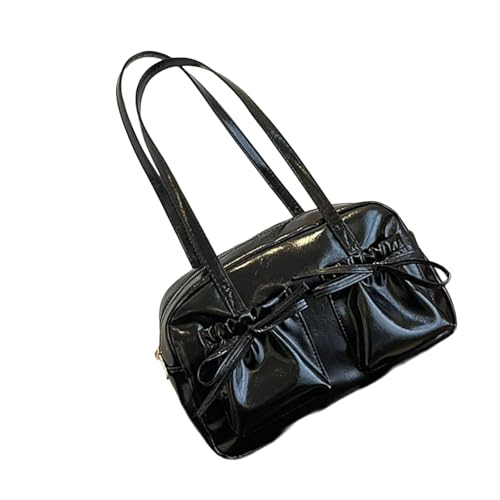 Avejjbaey Trendige Damen Unterarmtasche Schleifen Schultertasche PU Achsel Geldbörse Elegante Handtasche für den täglichen Gebrauch und besondere Anlässe PU, Schwarz , One Size Avejjbaey Trendige Damen Unterarmtasche Schleifen Schultertasche PU Achsel Geldbörse Elegante Handtasche für den täglichen Gebrauch und besondere Anlässe PU, Schwarz , One Size von Avejjbaey
