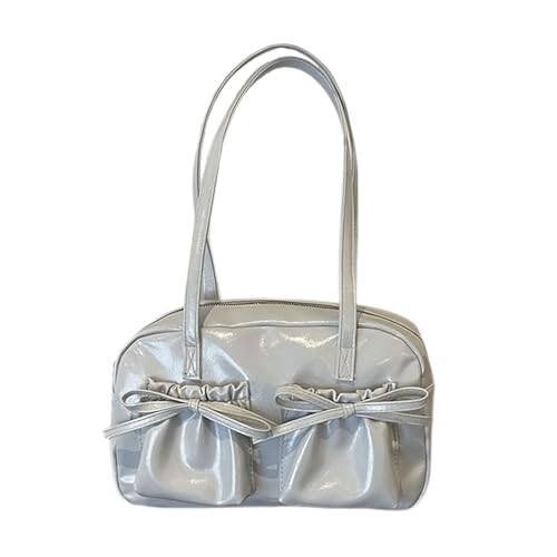Avejjbaey Trendige Damen Unterarmtasche Schleifen Schultertasche PU Achsel Geldbörse Elegante Handtasche für den täglichen Gebrauch und besondere Anlässe PU, blau, One Size Avejjbaey Trendige Damen Unterarmtasche Schleifen Schultertasche PU Achsel Geldbörse Elegante Handtasche für den täglichen Gebrauch und besondere Anlässe PU, blau, One Size von Avejjbaey