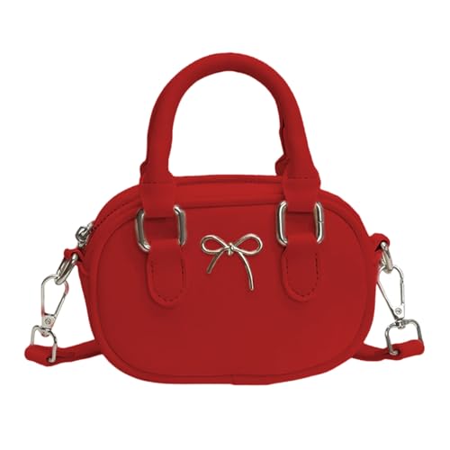 Damentasche mit schönen Schleifen, Umhängetasche, koreanischer Stil, Schultertasche, Bowling, kleine Kuriertasche für den Alltag, Damen, Schultertasche, kleine Bowling, schöne Schleifen, Crossbody für von Avejjbaey