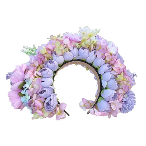 Doppelseitiges Blumen-Stirnband, Mexika-Stoff, Blumen-Haarband, modisch, für Damen, Braut, Haar-Accessoire, Brautgirlanden, Haar-Accessoire von Avejjbaey