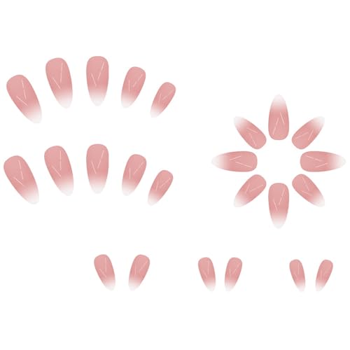 Drücken Sie Auf Nägel Omber Kleben Auf Nägeln Acryl False Nails Kits Wiederverwendbares UVS Abschluss Voller Deckbedeckungen Auf Nägeln Für Frauen Mandel Mandel Fake Nagel von Avejjbaey