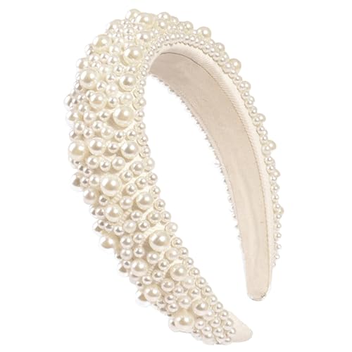 Eleganter Schwamm Kopfschmuck Zartes Haar Accessoire Modische Perlen Mit Perlen Eingelegtes Stirnband Haar Accessoire Für Hochzeiten Luxuriös von Avejjbaey