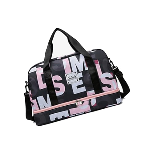 Kompakte faltbare Workout-Tasche, extra Schuh-Aufbewahrungsfach, hohe Festigkeit, Oxford-Handtasche für Geschäftsreisen, Wandern, atmungsaktiver Schultergurt, Turnbeutel, C, Mass Beauty von Avejjbaey