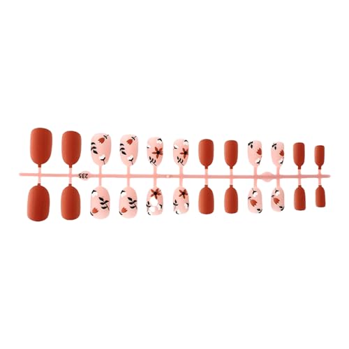 Künstliche Nägel Zum Erntedankfest Und Winter Set Zum Aufdrücken Von Nägeln Blatt Und Blumendesigns Einfach Anzuwendende Nagelkunst Für Frauen von Avejjbaey