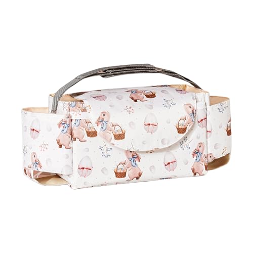 Multifunktionale Baby-Kinderwagen-Organisationstasche mit verstellbaren Riemen und mehreren Taschen, Polyester-Windel-Aufbewahrungstasche für Kinderwagen von Avejjbaey