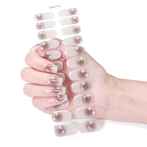 Plaids Nails Art Sticker Schmetterling Gele Nails Strips Nagellackstreifen Gele Nails Wraps Nails Art Dekoration von Avejjbaey