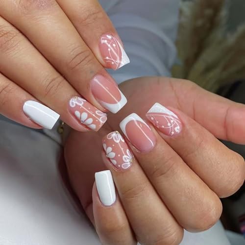 Quadratische Presse Auf Nägeln Gefälschte Nägel Kleber Auf Nägeln Künstlicher Acrylnägel 24 Pcs Stick Auf Nägeln Für Frauen Mädchen Kleben Auf Nagel von Avejjbaey