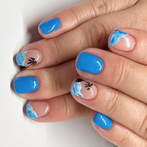 Quadratische Presse Auf Nägeln Küste Gefälschte Nägel Kleber Auf Künstlichem Acryl 24 Pcs Stick Für Frauen Mädchen Presse Nagel Sarg Mandel Französisch Nagel von Avejjbaey