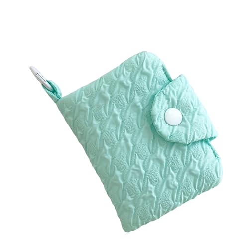 Stilvolle geprägte Polyester-Münzgeldbeutel für Profis, die schätzen und detailliert tragbare Kleingeldbörse, grün, Einheitsgröße von Avejjbaey