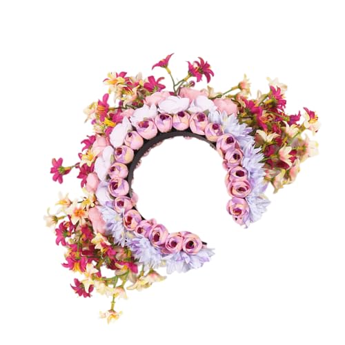 Stilvoller Blumenkopf Kranz Ethnische Blumen Blumen Stirnband Ornament Kopfschmuck Für Festivals Und Fotoshootings Einfach Zu Tragender Kopfschmuck von Avejjbaey