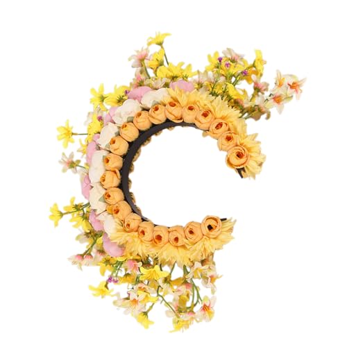 Stilvoller Blumenkopf Kranz Ethnische Blumen Blumen Stirnband Ornament Kopfschmuck Für Festivals Und Fotoshootings Einfach Zu Tragender Kopfschmuck von Avejjbaey