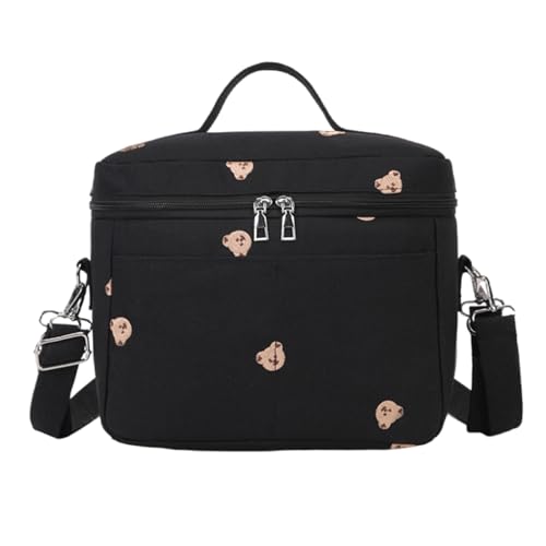 Thermo-Aufbewahrungstasche für Lebensmittel, große Kapazität, Umhängetasche, bestickt, Bär, isolierte Lunchtasche, Muttertasche von Avejjbaey