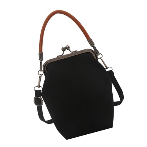 Trendige Damen-Umhängetasche, Kuss-Handtasche, Handy, modisch, Crossbody-Top-Griff, Denims, Pendeln, einfache Umhängetasche, Obergriff, Handtasche, Kuss-Schulter, Schwarz , One Size Trendige Damen-Umhängetasche, Kuss-Handtasche, Handy, modisch, Crossbody-Top-Griff, Denims, Pendeln, einfache Umhängetasche, Obergriff, Handtasche, Kuss-Schulter, Schwarz , One Size von Avejjbaey