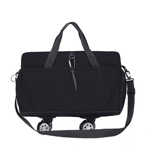 Turnbeutel mit großer Kapazität, Reisetasche, erweiterbar, Fitness mit Trocken- und Nasstrennung, Rollen, Sport, Weekender, erweiterbares Fitnessstudio mit Trocken- und Nass-Trennung, Fitness, Schwarz Turnbeutel mit großer Kapazität, Reisetasche, erweiterbar, Fitness mit Trocken- und Nasstrennung, Rollen, Sport, Weekender, erweiterbares Fitnessstudio mit Trocken- und Nass-Trennung, Fitness, Schwarz von Avejjbaey
