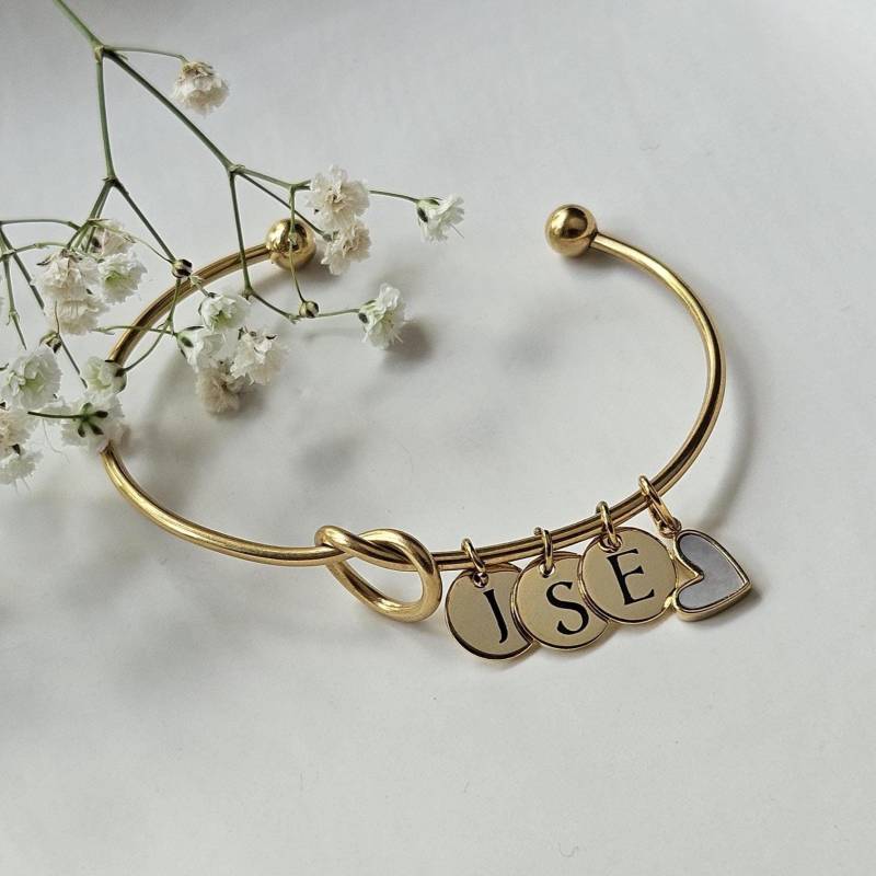 Initialen Armband - 18K Edelstahl | Wählbar Mit Herz & Bis Zu 4 Buchstaben Personalisiert Geschenkidee Für Mama -Freundin Initialen Armband - 18K Edelstahl | Wählbar Mit Herz & Bis Zu 4 Buchstaben Personalisiert Geschenkidee Für Mama -Freundin von AvellineJewelry