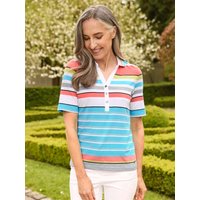 Halbarm-Poloshirt Lagune von Avena