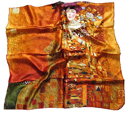 Avenella Edles Seidentuch Kunstdruck - Gustav Klimt - Adele Bloch-Bauer - Halstuch 100% Seide Jugendstil von Avenella