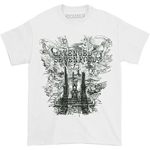 Avenged Seven Fold Herren Avenged Sevenfold Land of Cain T-Shirt, Weiß (Weiß Weiß), XXL von Avenged Seven Fold
