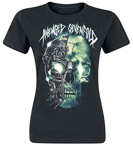 Avenged Sevenfold Cyborg Skull Girl-Shirt schwarz L von Avenged Sevenfold