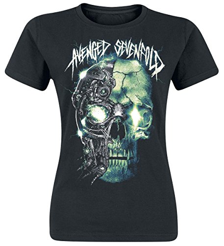 Avenged Sevenfold Cyborg Skull Girl-Shirt schwarz XL von Avenged Sevenfold