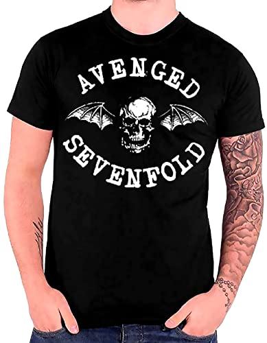 Avenged Sevenfold Deathbat Crest Logo offiziell Herren Nue Schwarz T Shirt von Avenged Sevenfold