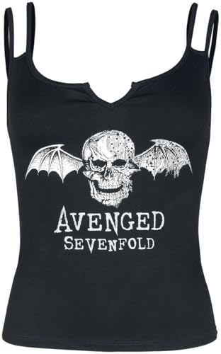 Avenged Sevenfold Deathbat Frauen Top schwarz S 95% Viskose, 5% Elasthan Band-Merch, Bands von Avenged Sevenfold