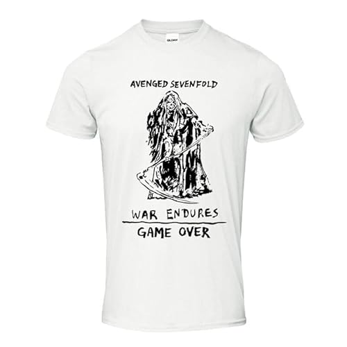 Avenged Sevenfold Game Over Männer T-Shirt weiß L 100% Baumwolle Band-Merch, Bands, Nachhaltigkeit von Avenged Sevenfold