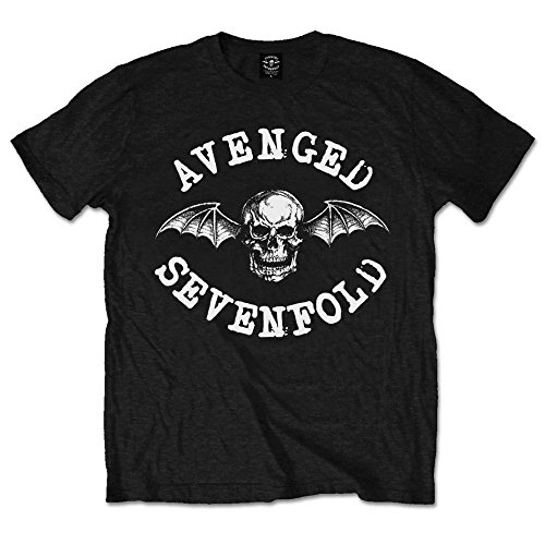 Avenged Sevenfold Herren Klassischer Deathbat T-Shirt, Schwarz, XXL von Avenged Sevenfold