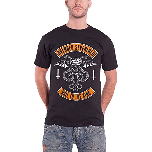 Avenged Sevenfold Herren Hail to The King T-Shirt, Schwarz, L von Avenged Sevenfold