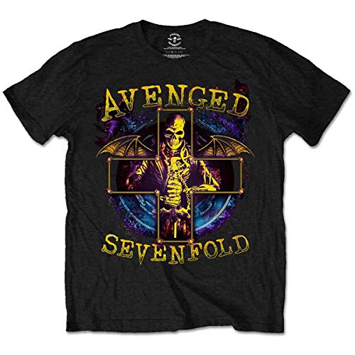 Avenged Sevenfold Herren Stellar T-Shirt, Schwarz, L von Avenged Sevenfold