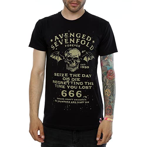 Avenged Sevenfold Herren T-Shirts - Seize The Day - Schwarz - Black - Large von Bravado