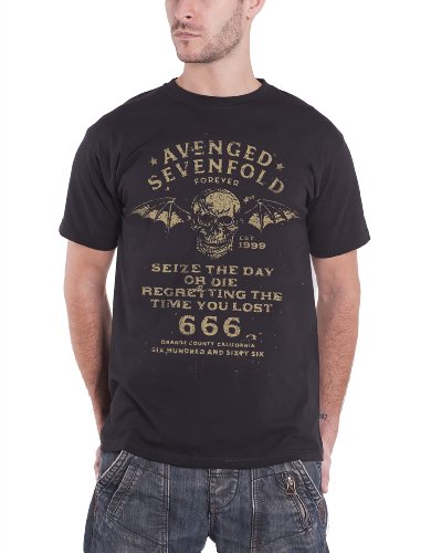 Avenged Sevenfold Herren T-Shirts - Seize The Day - Schwarz - Black - X-Large von Bravado