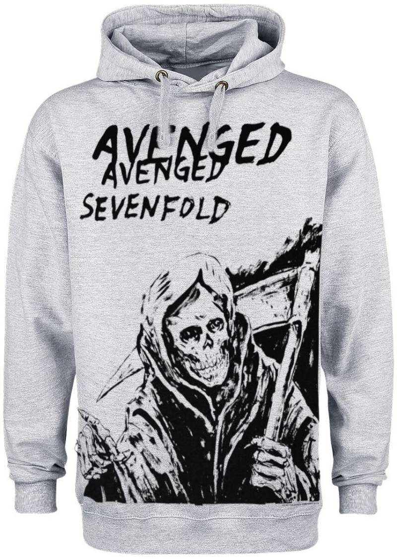 Avenged Sevenfold Kapuzenpullover - Scheleton - S bis XXL - für Männer - Größe L - grau meliert  - Lizenziertes Merchandise! von Avenged Sevenfold