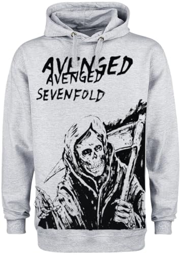 Avenged Sevenfold Scheleton Männer Kapuzenpullover grau meliert L von Avenged Sevenfold