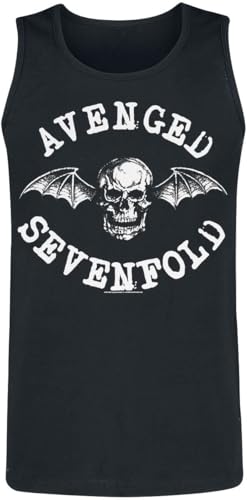 Avenged Sevenfold Skull Logo Männer Tank-Top schwarz M 100% Baumwolle Band-Merch, Bands von Avenged Sevenfold
