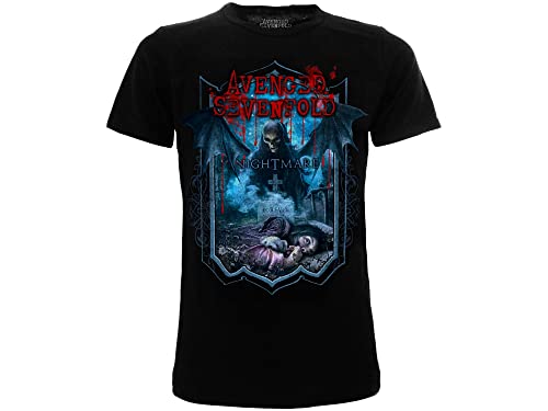 Avenged Sevenfold T-Shirt, Original, Gruppe Heavy Metal für Erwachsene und Jugendliche, Schwarz Medium von Avenged Sevenfold