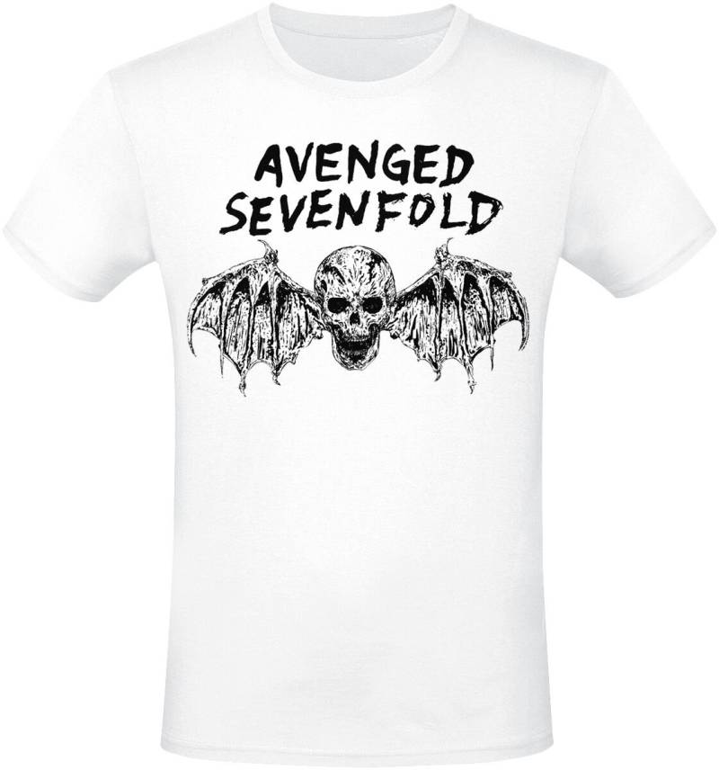 Avenged Sevenfold T-Shirt - Bat - S bis XXL - für Männer - Größe L - weiß  - Lizenziertes Merchandise! von Avenged Sevenfold